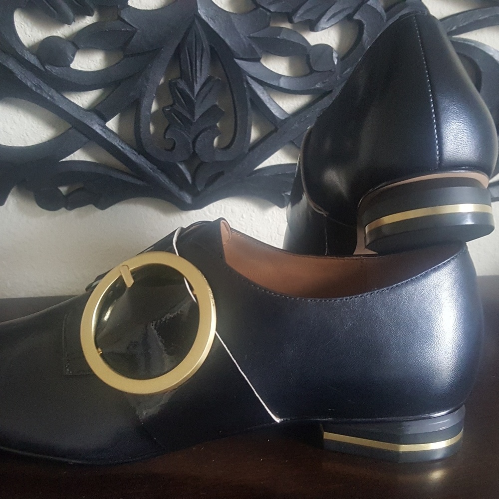 Calvin Klein womens black flat chic sleek sz 7