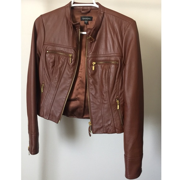 bebe Jackets & Blazers - Bebe Leather Jacket with gold hardware