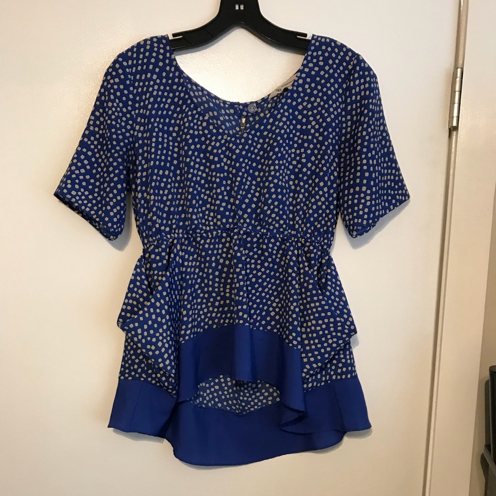 High low blouse with pockets