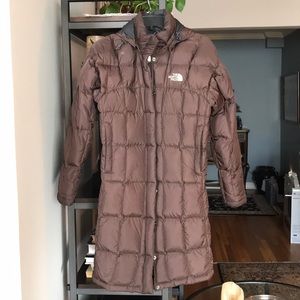 North Face, Brown, 600 fill down, quilted parka, S