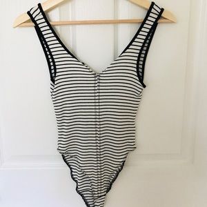 Striped Urban Outfitters bodysuit