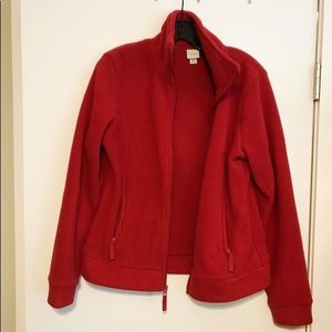 Red fleece jacket