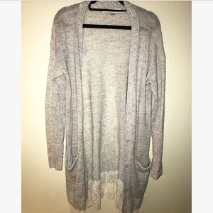 LC Lace-Trim Cardigan