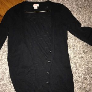 Black button up sweater