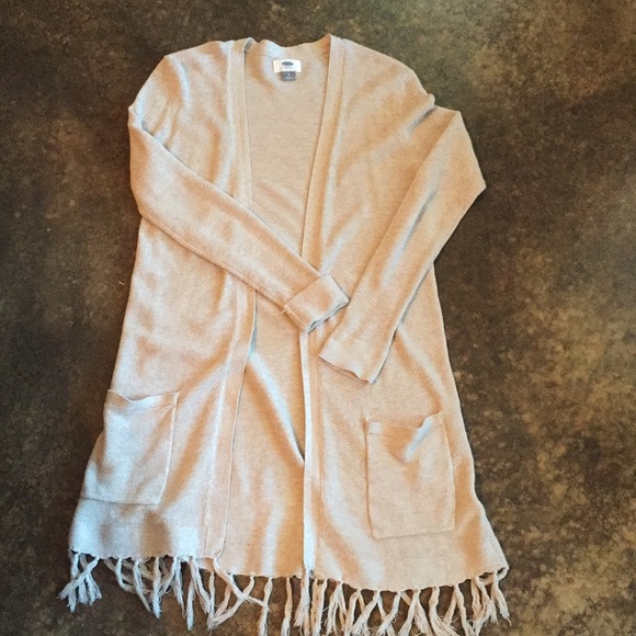 long fringed cardigan