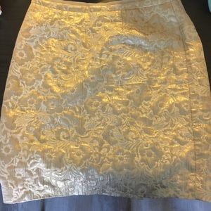 LOFT gold floral skirt DONATING TOMORROW