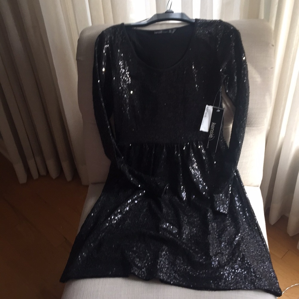 Black Sequin Dress NWT