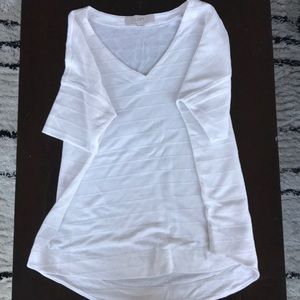Ann Taylor Loft white, flowy, super soft, top.