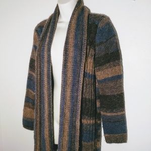 Chunky knit swing cardigan Italy wool XL