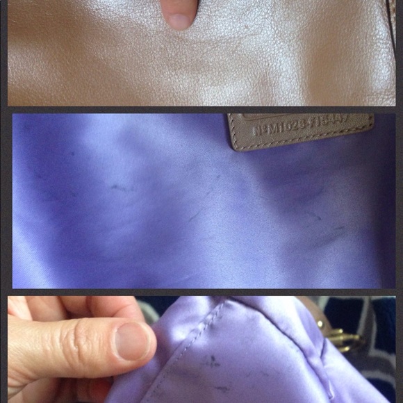 Metallic Shimmery tan Coach Ashley convertible bag - Picture 5 of 8