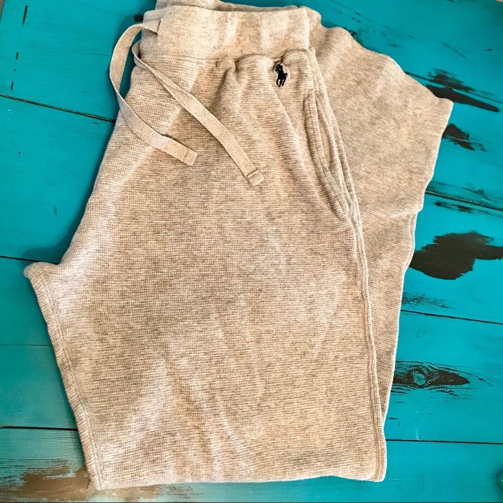 Gray Polo Thermal Lounge/Sleep Pants