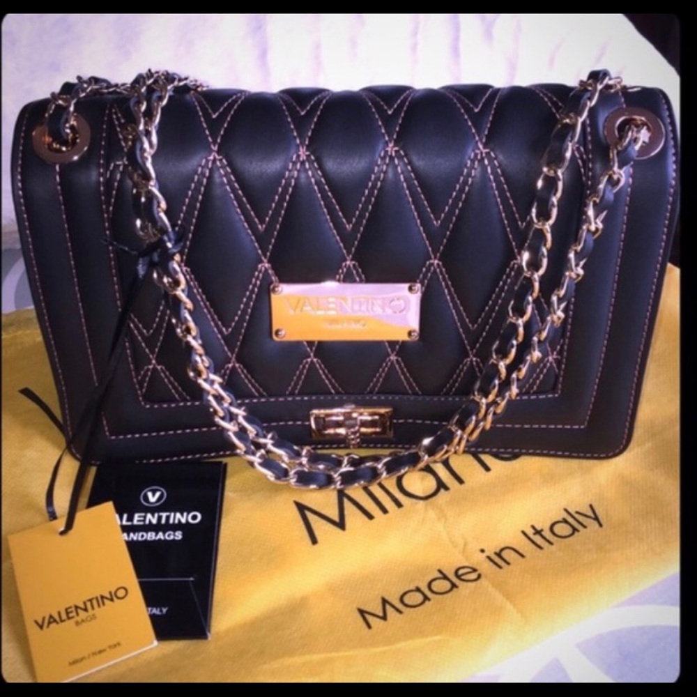 Genuine black leather Valentino Bag