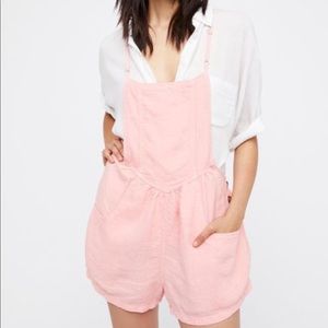 Free People Pink Utility Romper