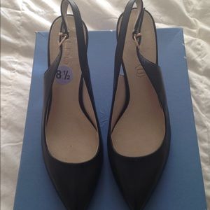 Aldo black real leather heels. Like New! Sz 8.5