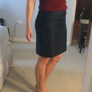 Navy Banana Republic polka dot skirt