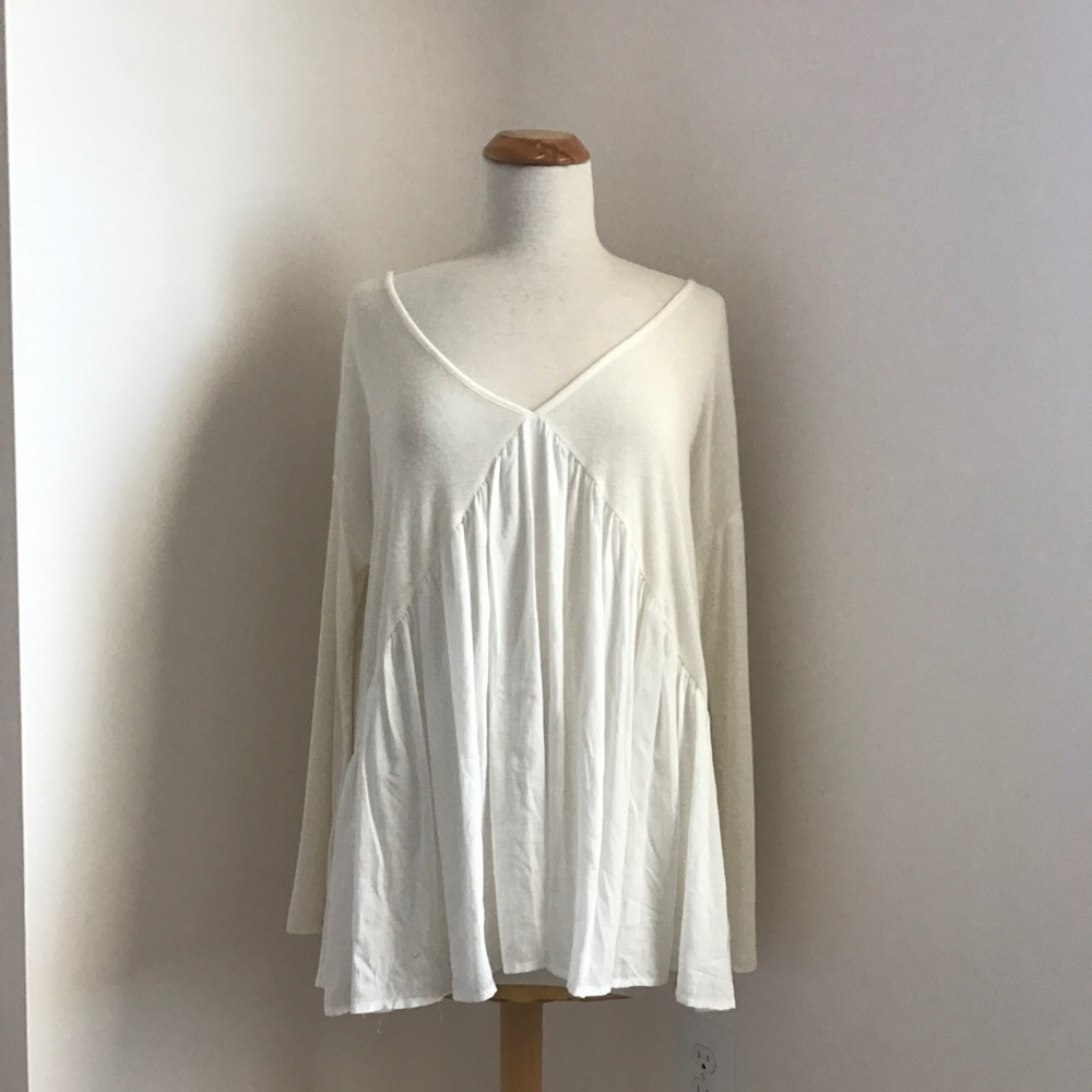 Flowy urban outfitters white top