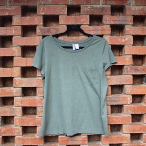 H&M Olive Short Sleeve Tee