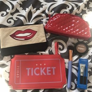 NWOT Ipsy makeup bags and makeup