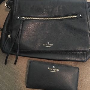 Kate Spade black purse and wallet