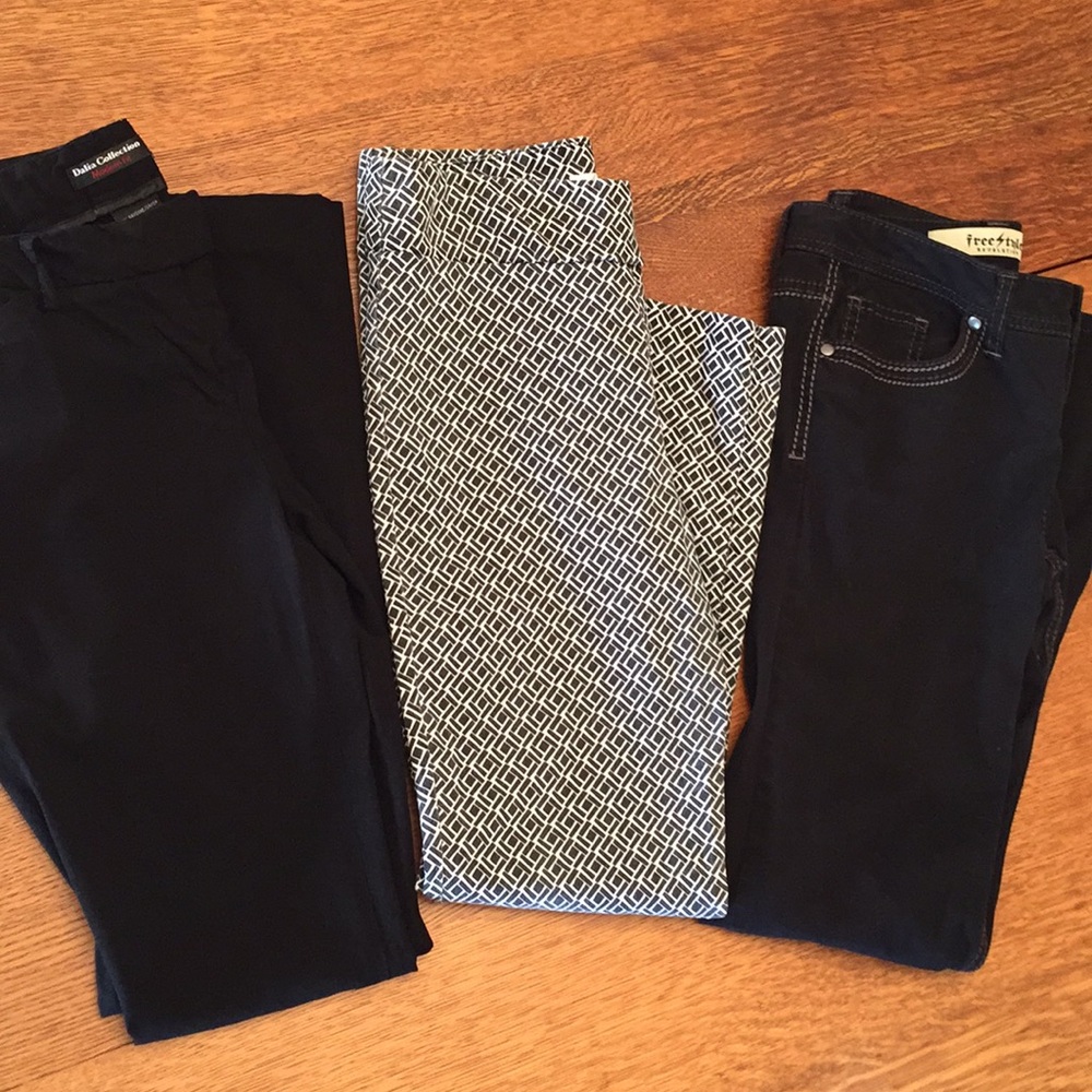 3 pair of pants.
