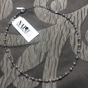 Napier Grey Faux Pearl Necklace