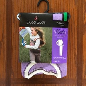 Cuddl Duds NWT purple girls Large thermal set