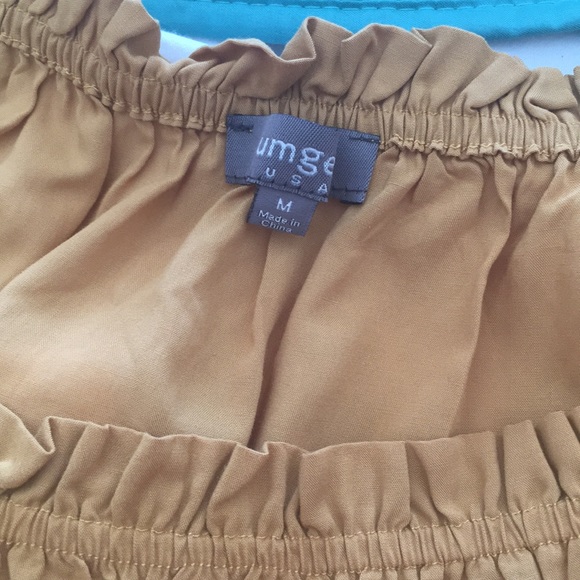 Umgee mustard off the shoulder dress - Picture 4 of 4