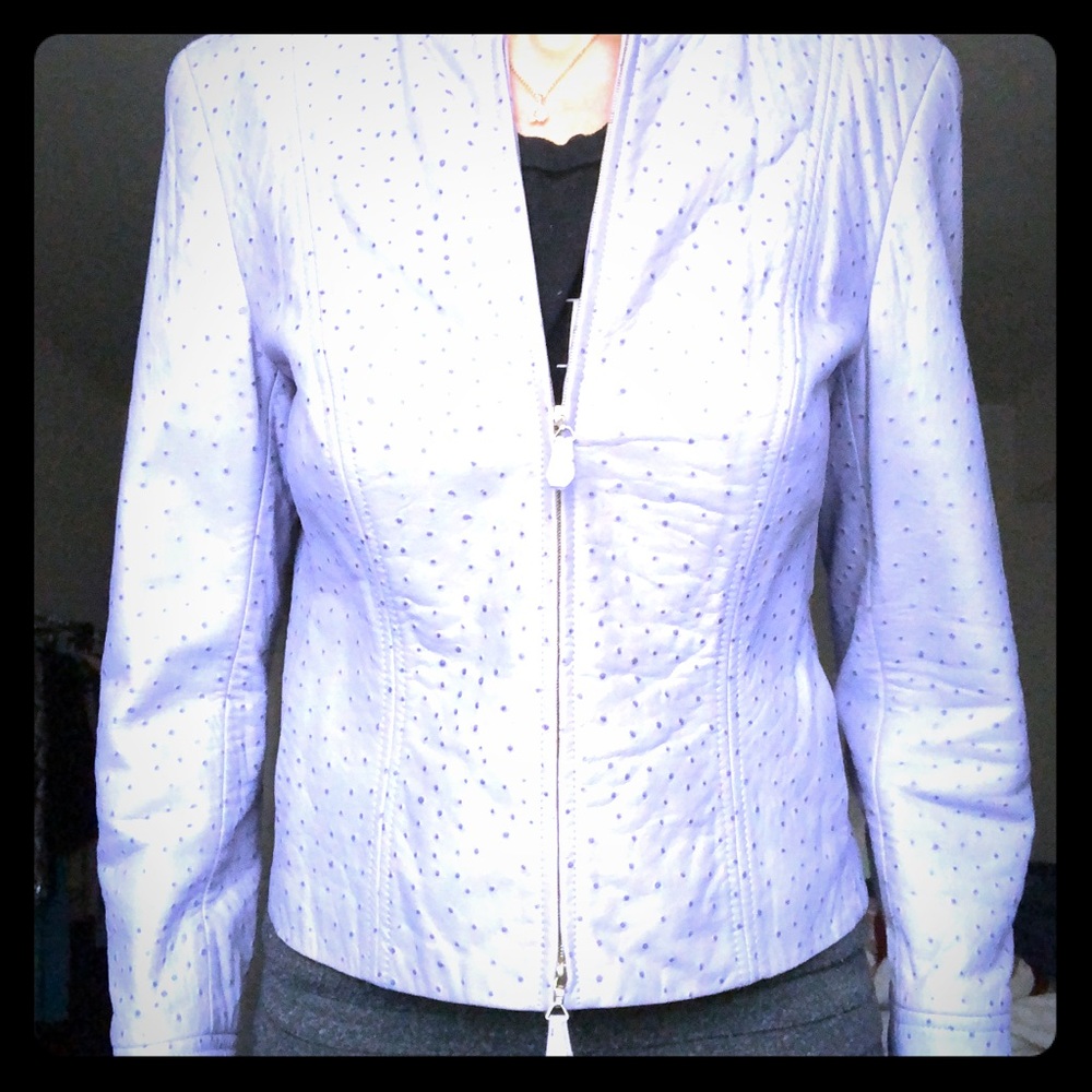 Escada Lilac Leather Jacket