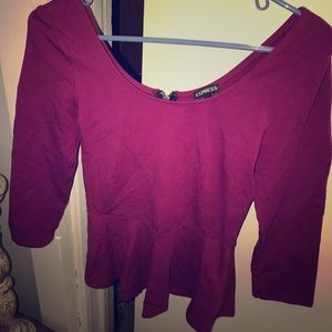 Women’s peplum 3/4 sleeve top