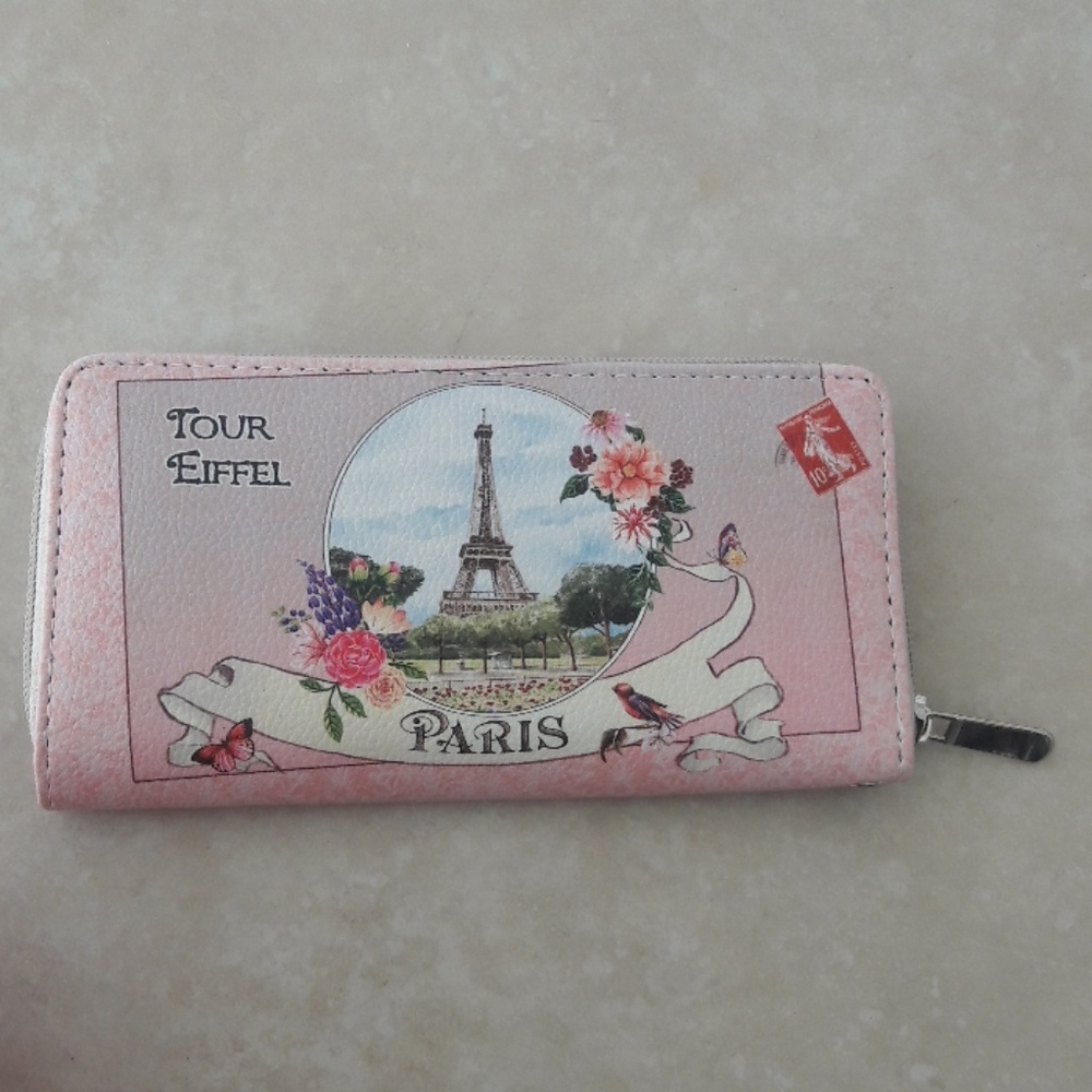 Pink Paris wallet