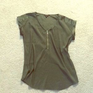 Express olive green blouse