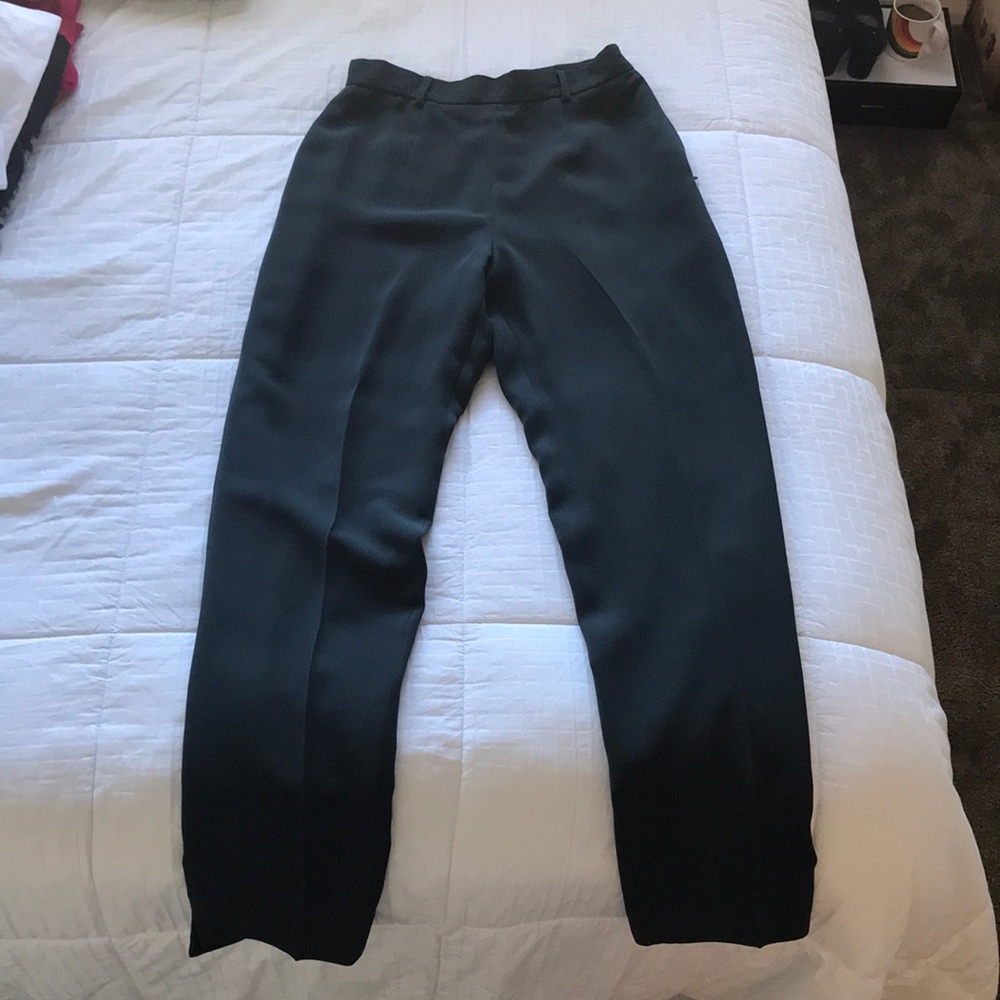 Jones Wear dark teal blue lined trousers