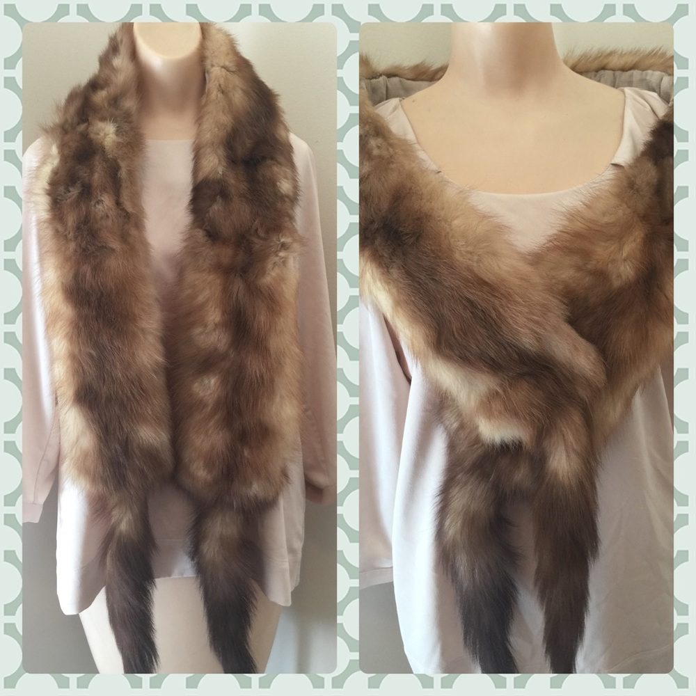 Vintage real mink stole / scarf.