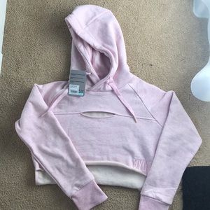 Gymshark cropped raw edge hoodie