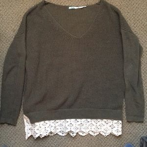 Urban Outfitters Lace Trimmed Sweater