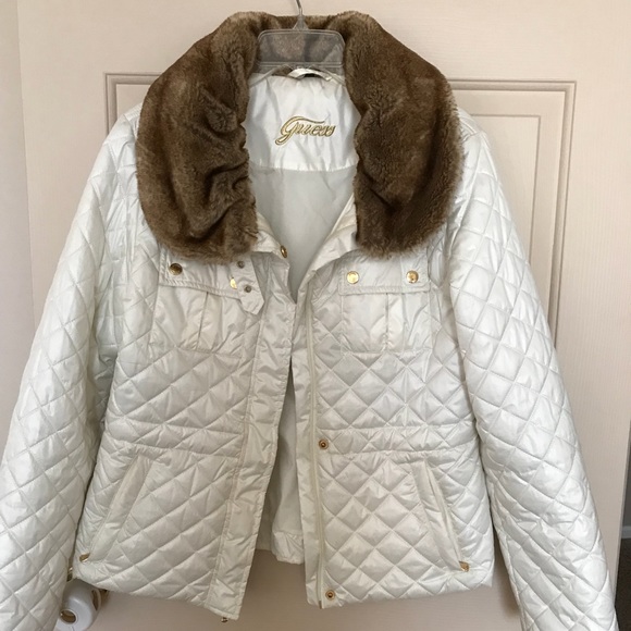 Guess Jackets & Blazers - Guess Faux Fur Trim Jacket.