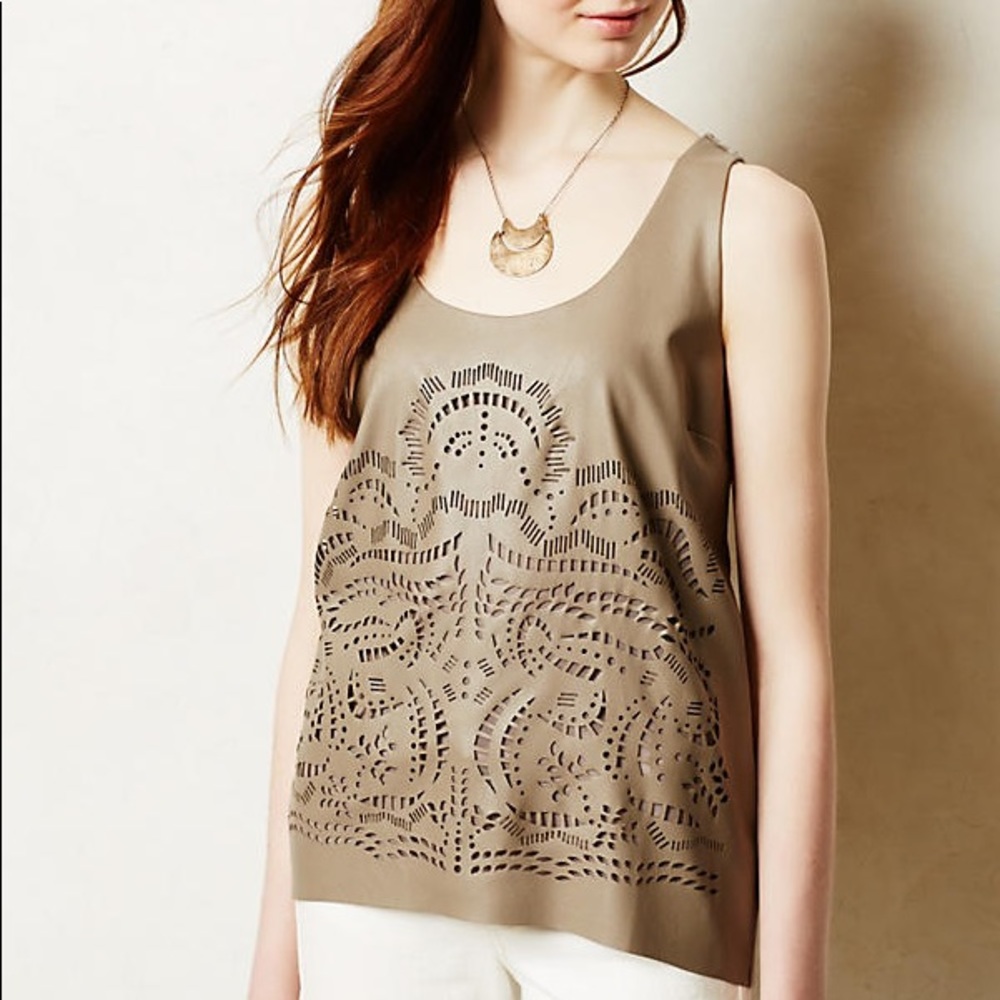 Anthropologie Koel Laser Cut Tank