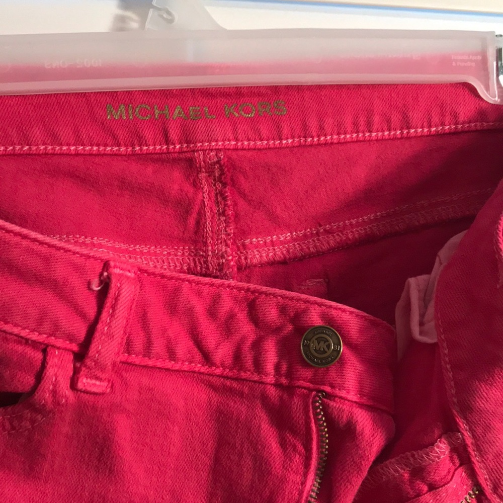 Michael Kors hot pink denim jeans