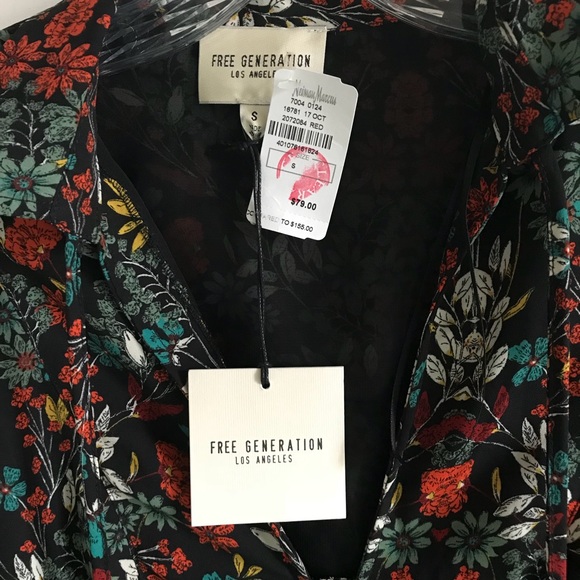 NWT Free Generation Los Angeles Floral Dress - Picture 2 of 4