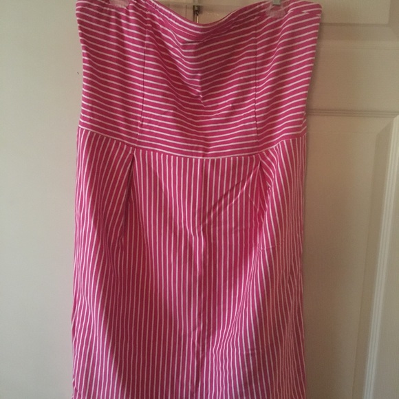 Pink n White Stripped Halter Dress - Picture 2 of 2