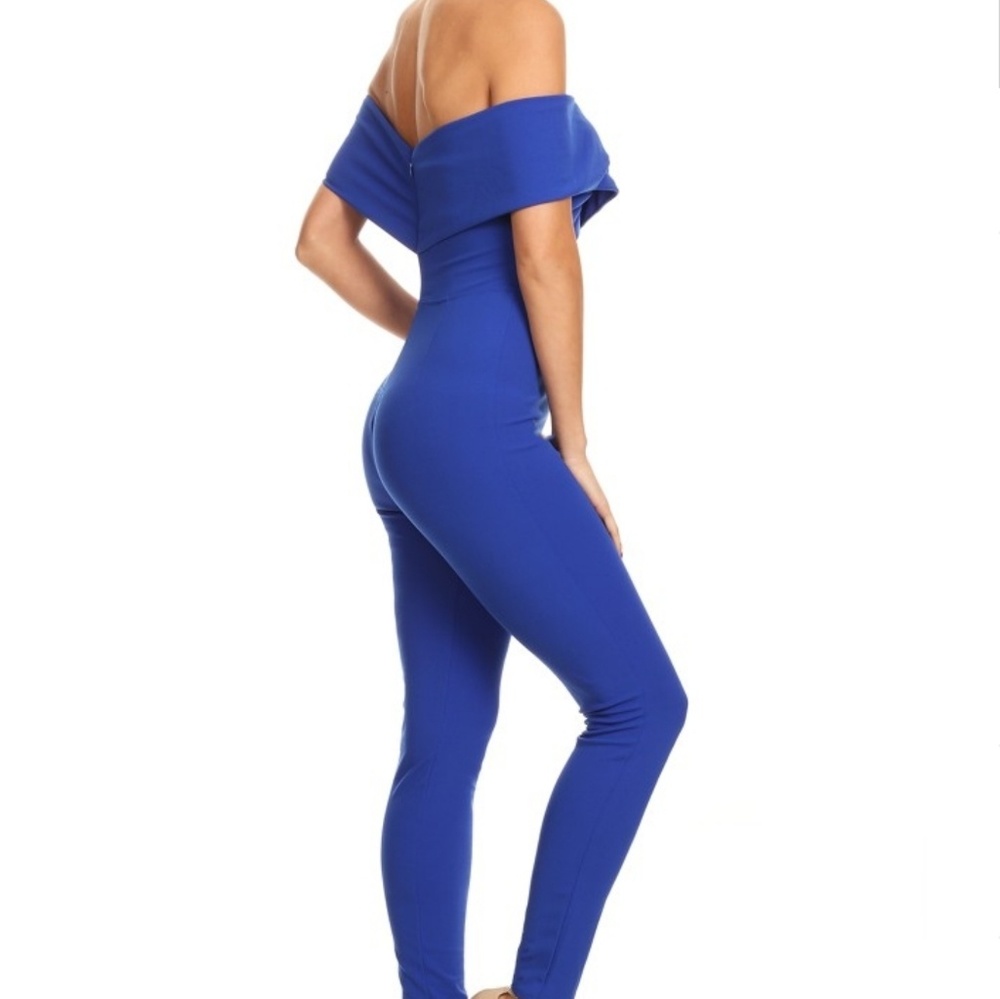 Royal Blue off shoulder jumper