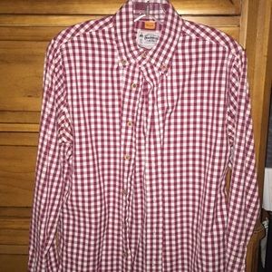 Maroon and White Button Down