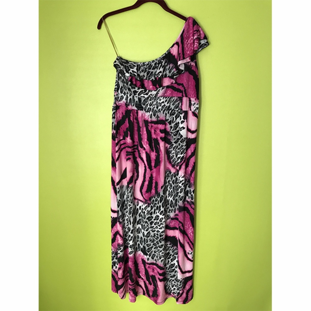 No limit One Shoulder Black Violet Dress EU40 US8