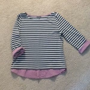 Market & Spruce Evella boatneck striped top