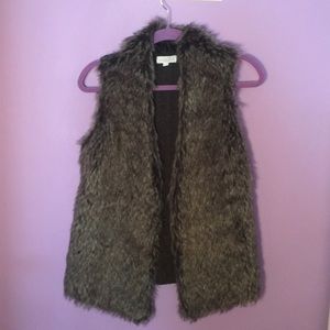 Faux fur vest