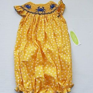 Smock Onesie Crab 24 Month