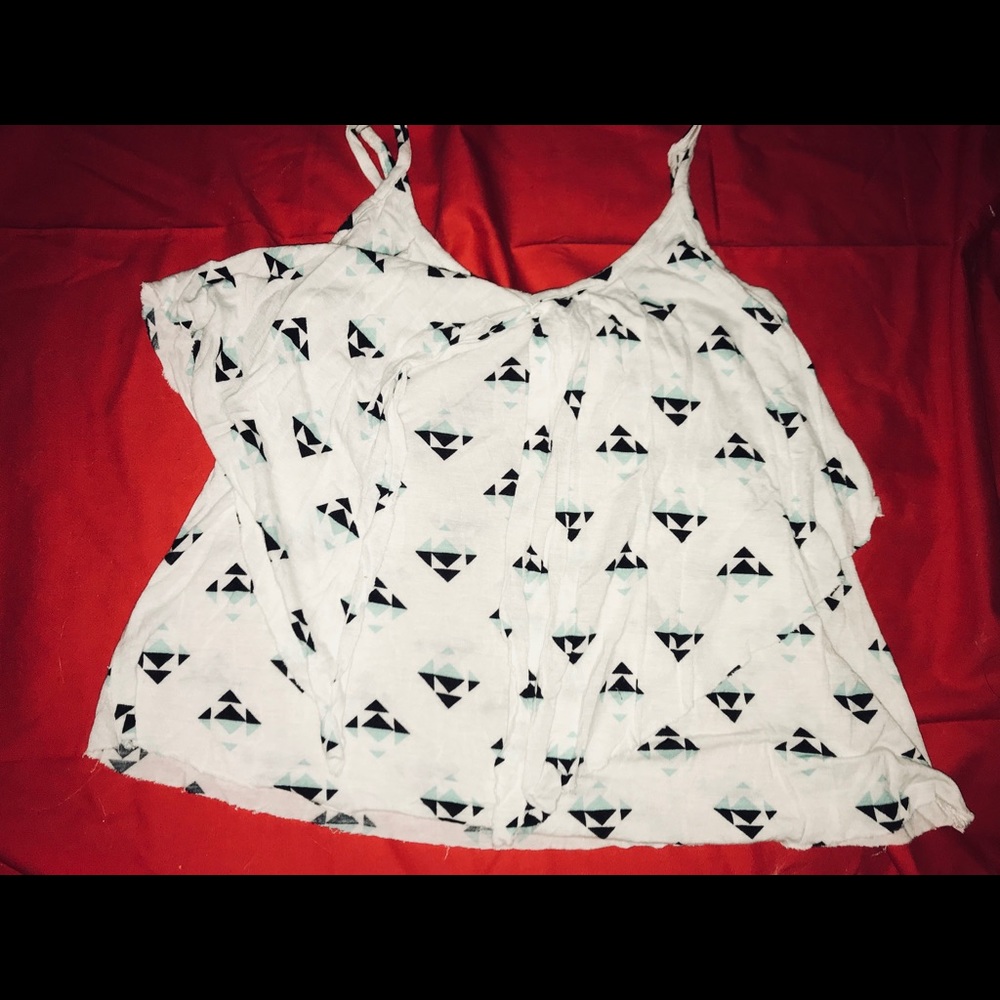 Aztec print flowy layered tank