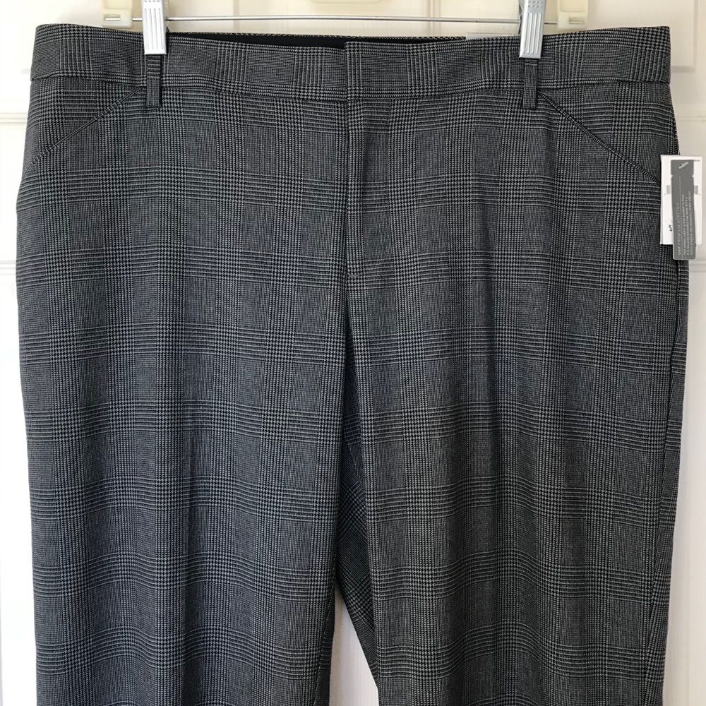 Gap Perfect Trouser NWT 14R grey plaid