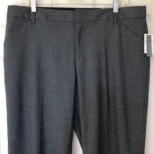 Gap Perfect Trouser NWT 14R grey plaid