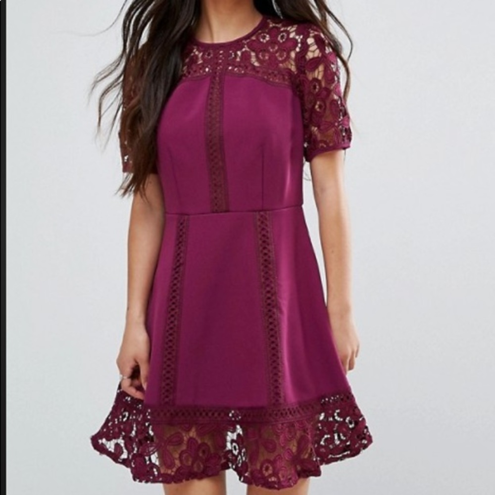 ASOS Lace insert mini dress